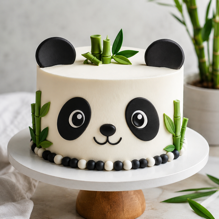 Panda-Themed Decorated Cake Recipe %title % panda themed decorated cake recipe 4