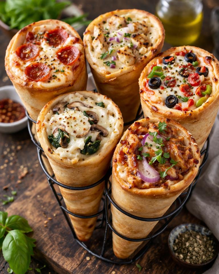 Pizza Cone Recipe: Crispy, Cheesy And Fun Street-Style Snack