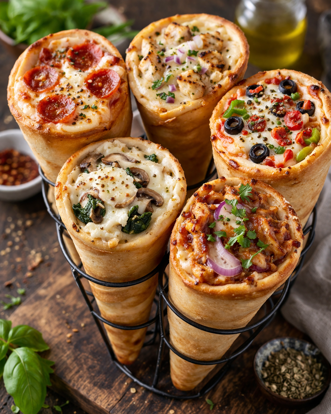 Pizza Cone Recipe: Crispy, Cheesy and Fun Street-Style Snack %title % pizza cone recipe 2