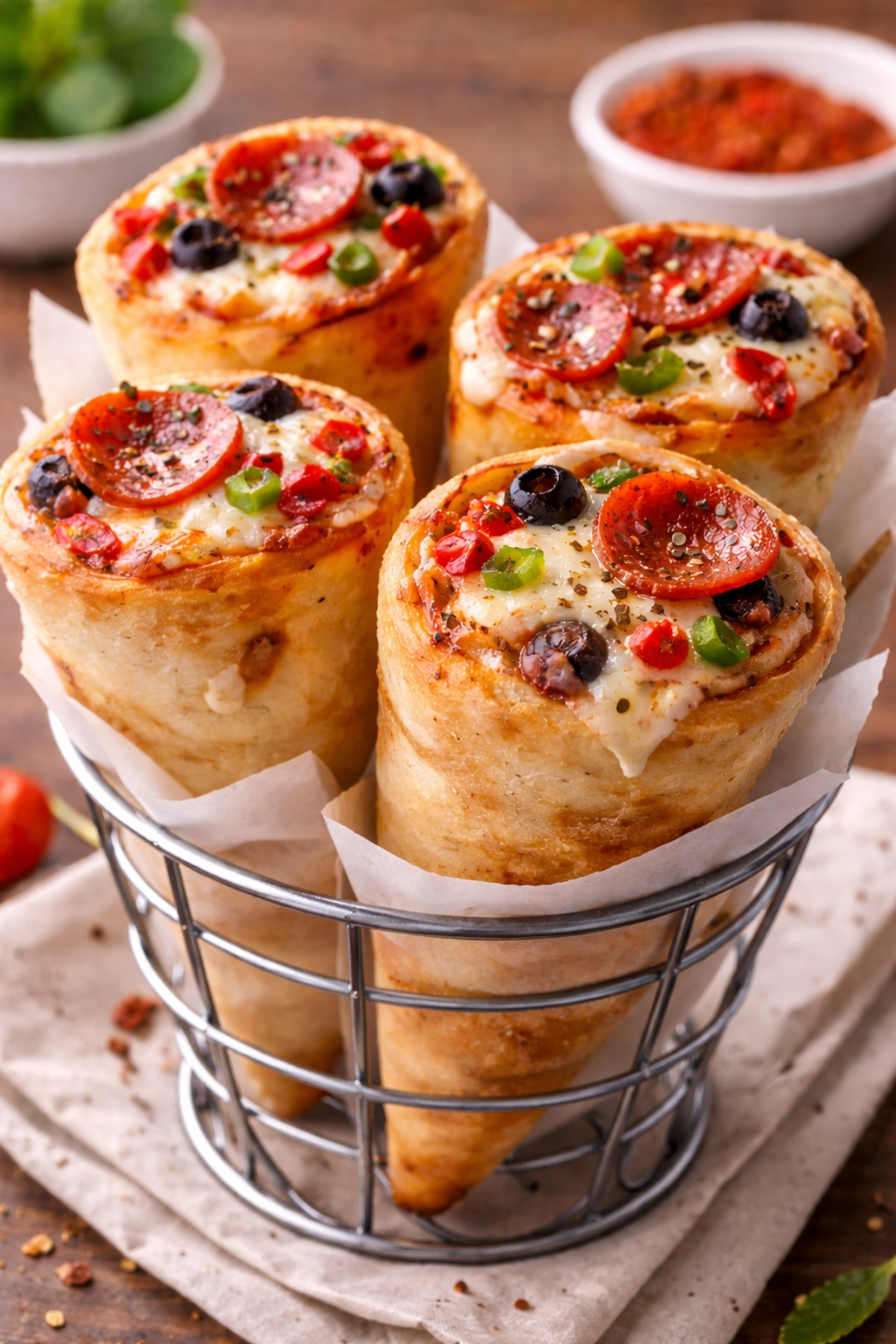 Pizza Cone Recipe: Crispy, Cheesy and Fun Street-Style Snack %title % pizza cone recipe 3