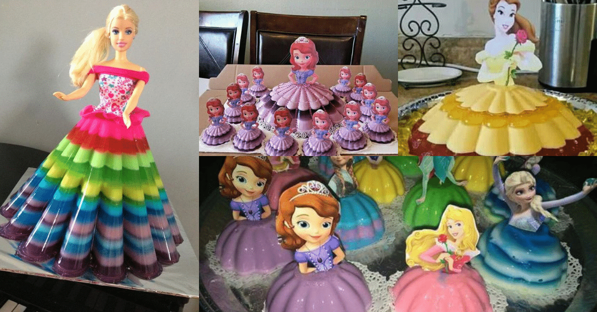 princess cakes made with gelatin