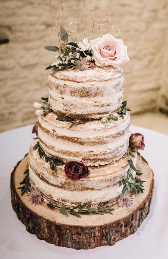rustic wedding cake 8