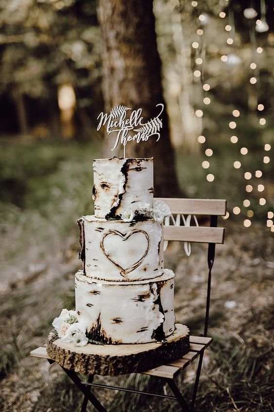 rustic wedding cake 9