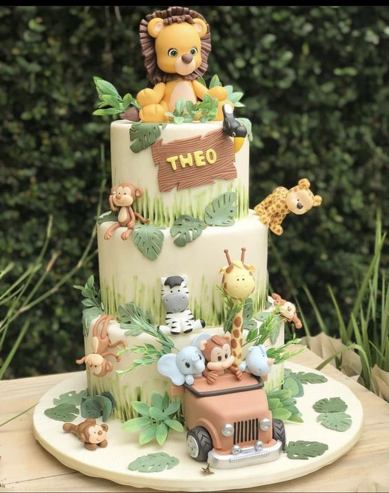 safari birthday cakes ideas 1