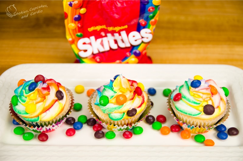 skittles cupcakes with ice