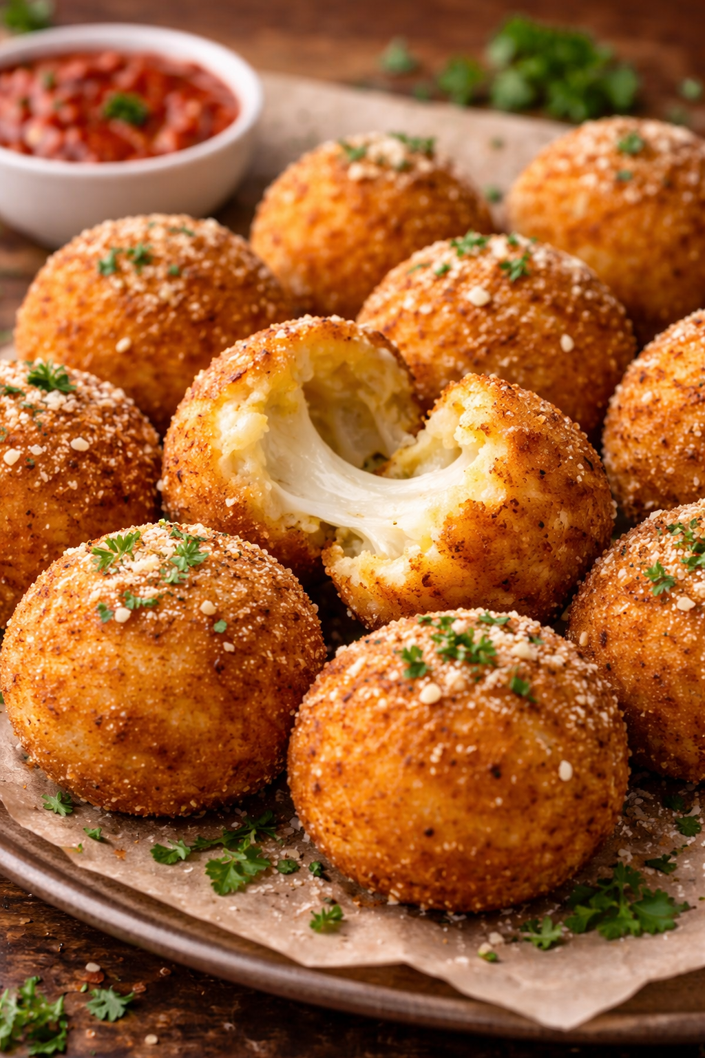 Stuffed Potato Balls (Cheesy Croquettes): Crispy Outside, Melty Inside %title % stuffed potato balls