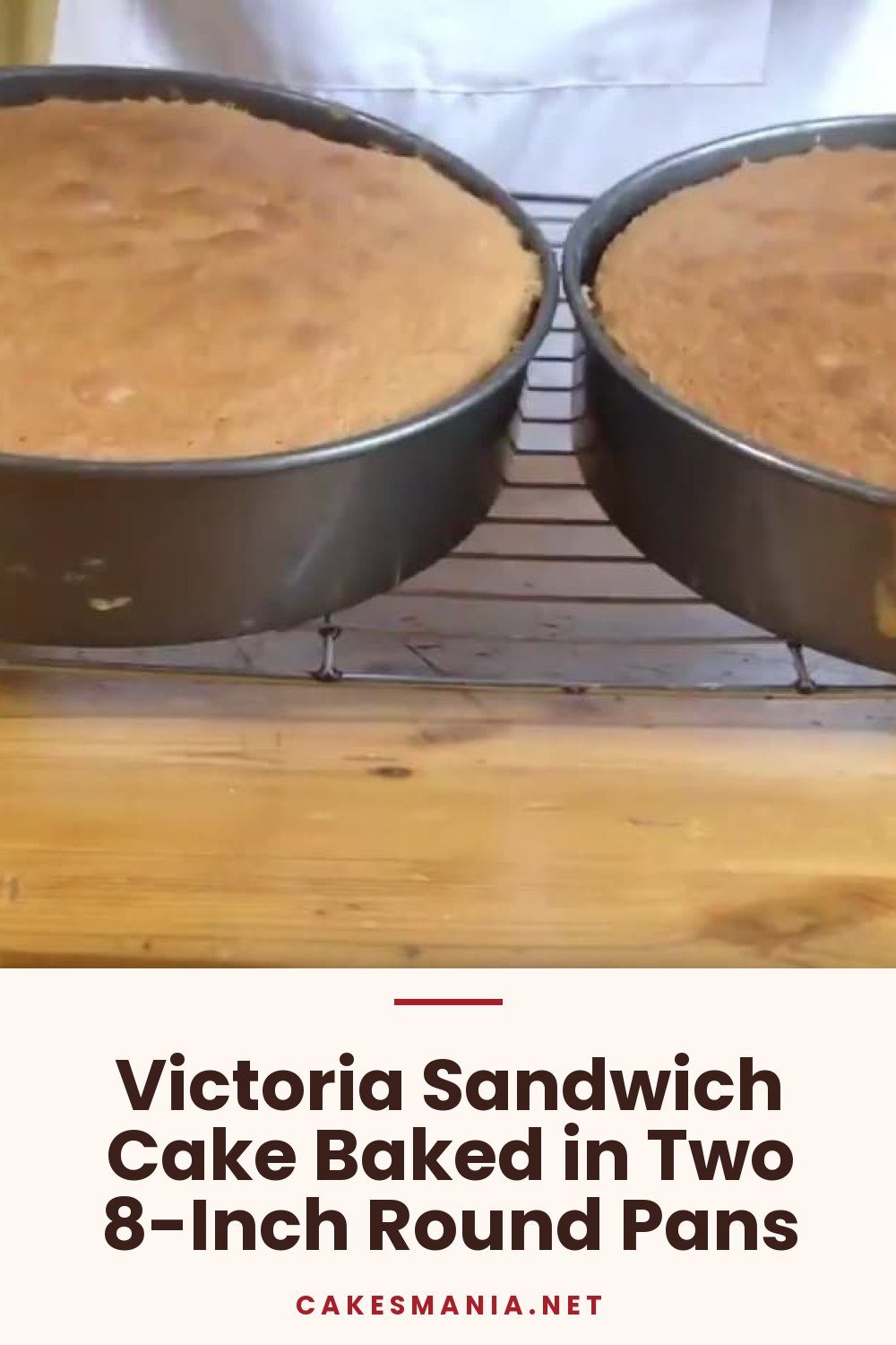 Victoria Sandwich Cake Baked in Two 8-Inch Round Pans